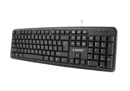 Клавиатура Gembird KB-U-103-RU, Проводное, Чёрный
