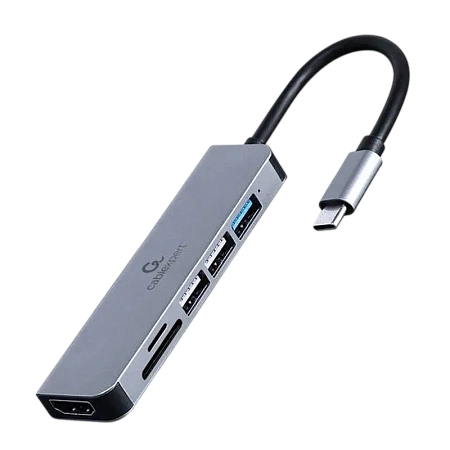 USB-концентратор Gembird A-CM-COMBO6-02, Серый
