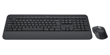Wireless Keyboard & Mouse Logitech MK650, Quiet typing, Palm rest, Media сontrols, 4000dpi, 5 button