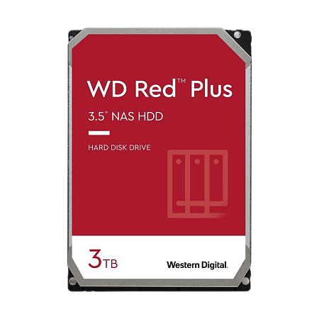 3.5" HDD  3.0TB-SATA-64MB Western Digital "Red Plus (WD30EFRX)", NAS, CMR