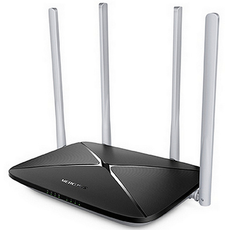 Wi-Fi AC Dual Band MERCUSYS Router, "AC12", 1200Mbps, MIMO, 4x5dBi Antenna, 3xLAN Port