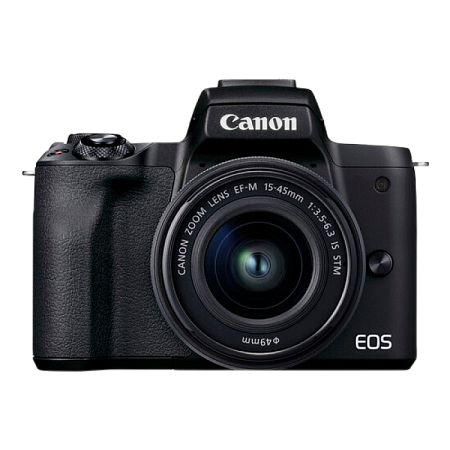Беззеркальный фотоаппарат Canon EOS M50 Mark II, Black + EF-M 15-45 IS, Чёрный