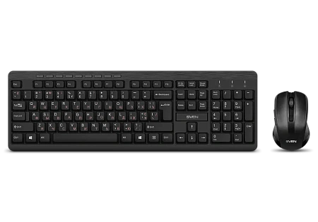 Клавиатура и мышь SVEN KB-C3400W, Беспроводное, Чёрный, клавиатуры ,мышки ,веб камера ,коврики ,флешки , 16gb, 32gb,64gb,128gb,256gb,512,microsd,sd