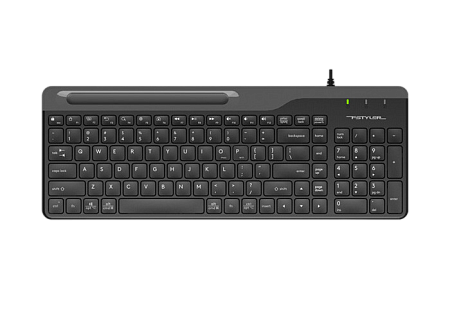 Keyboard A4Tech FK25, 12 Fn keys, Ultra Slim, Smartphone Cradle, Laser Inscribed Keys, Chocolate Key