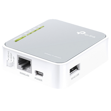 3G/4G Wi-Fi N TP-LINK Router, "TL-MR3020", 150Mbps, USB2.0 for Modem