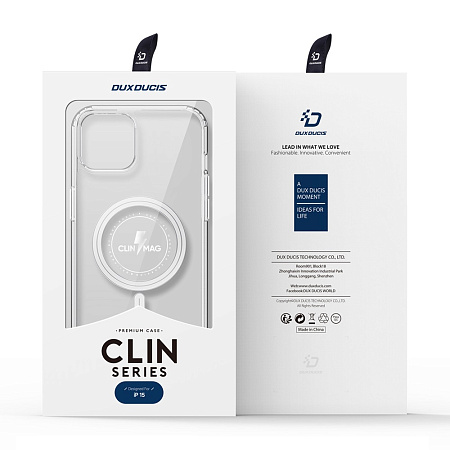 DUX DUCIS Case TPU for iPhone 15 Plus Clin with MagSafe, Clear