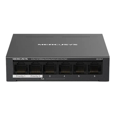 Сетевой коммутатор MERCUSYS MS106LP, 4x IEEE 802.3af/at