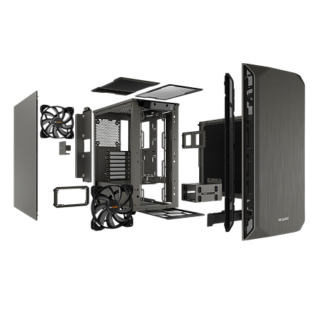 Case ATX be quiet! Pure Base 500, w/o PSU, 2x140mm, Insulation mats, PSU shroud, Dust filter, 2xUSB 