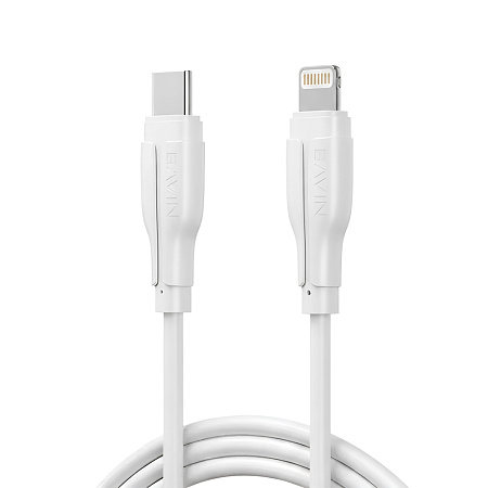 BAVIN Charging & Data Cable Type-C to Lightning, TPE, 1m, 18W, White