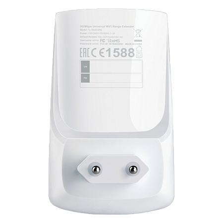 Wi-Fi N Range Extender TP-LINK "TL-WA854RE", 300Mbps, Integrated Power Plug