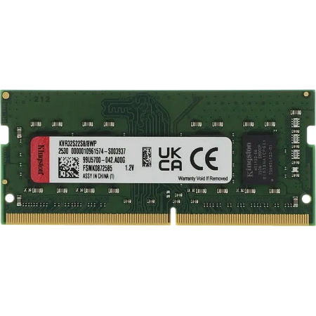 Оперативная память Kingston ValueRAM, DDR4 SDRAM, 3200 МГц, 8 ГБ, KVR32S22S8/8WP