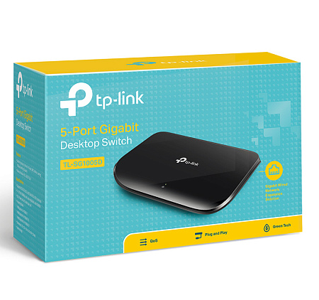 .5-port 10/100/1000Mbps Switch TP-LINK "TL-SG1005D", Plastic Case