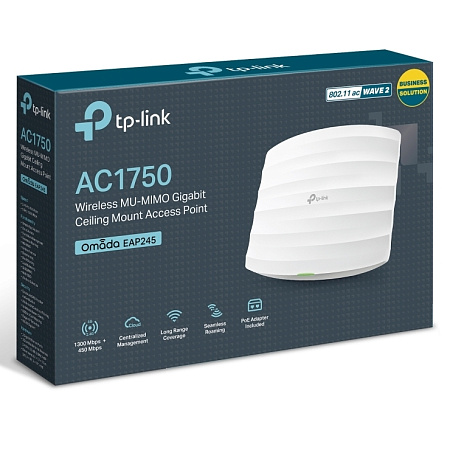 Беспроводная точка доступа TP-LINK EAP245, 450 Мбит/с, 1300 Мбит/с, Белый
