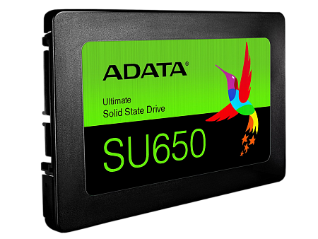 2.5" SATA SSD  512GB   ADATA Ultimate SU650 [R/W:520/450MB/s, 40K/75K IOPS, 280TB TBW, 3D-NAND TLC]