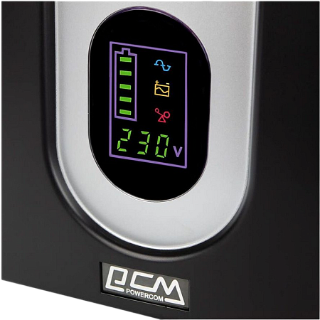 UPS PowerCom IMD-1500AP 1500VA/900W Line Interactive, AVR, LCD, RJ45/RJ11, USB, 3xSchuko Sockets