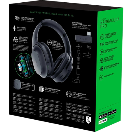 Gaming Wireless Headset Razer Barracuda Pro, 50mm drivers, 20-20kHz, 32 Ohm, 96db, 340g, 40h, AMP, A