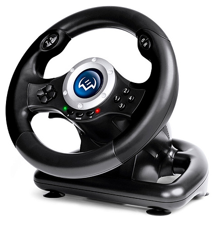 Wheel  SVEN GC-W500, 9.5", 180 degree, Pedals,  2-axis, 10 buttons, Vibration feedback, USB