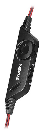 Игровая Гарнитура SVEN AP-G890MV, Проводной аналоговый, Чёрный/Красный