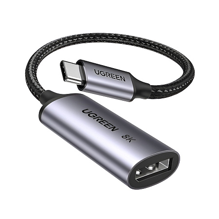 UGREEN Adapter Type-C 3.0 to DisplayPort 1.4 8K@60Hz 0.1M | CM654, Gray