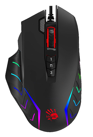 Gaming Mouse Bloody J95s, Optical, 100- 8000 dpi, 9 buttons, RGB, Macro, Ergonomic, USB,Stone/Black, клавиатуры ,мышки ,веб камера ,коврики ,флешки , 16gb, 32gb,64gb,128gb,256gb,512,microsd,sd