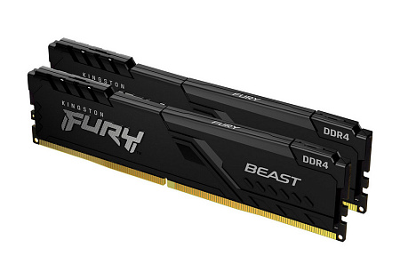 16GB DDR4-3200MHz  Kingston FURY Beast (Kit of 2x8GB) (KF432C16BBK2/16), CL16-18-18, 1.35V, Black