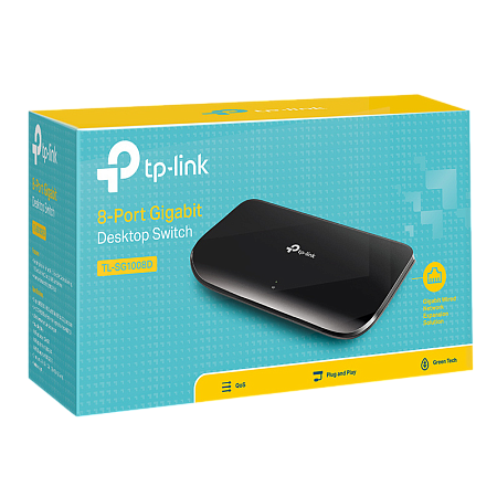 .8-port 10/100/1000Mbps Switch TP-LINK "TL-SG1008D", Plastic Case