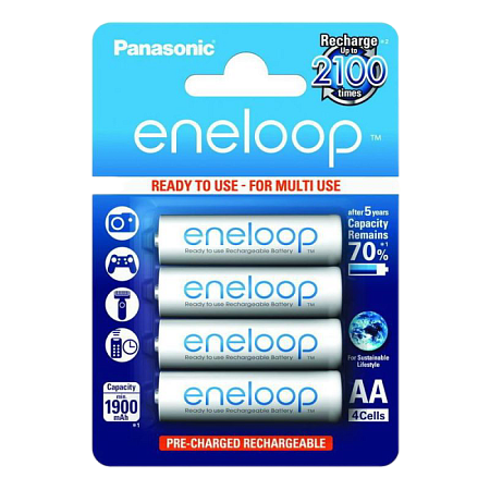 AA Eneloop 1900mAh, Blister*4, Panasonic, BK-3MCCE/4BE AA Eneloop 1900mAh, Blister*4, Panasonic, BK-3MCCE/4BE