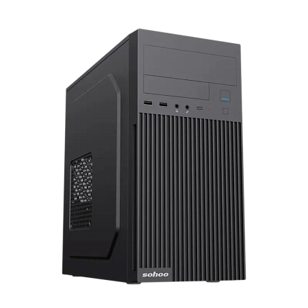 Компьютерный корпус Sohoo 6521BK, Micro-ATX, ATX, Чёрный