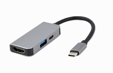 Docking Station Gembird A-CM-COMBO3-02, USB3.1, USB-C, HDMI, PD 87W, Metal housing
