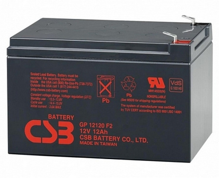 Аккумулятор для резервного питания CSB GP12120F2, 12В 12