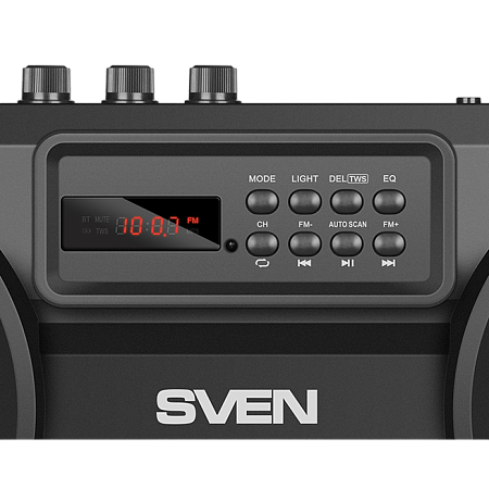 Speakers SVEN "PS-580" 36w, Black, Bluetooth, FM, USB, microSD, LED-display, RC, 2x2000mA*h