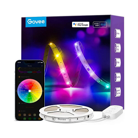 Светодиодная лента GOVEE RGBIC Basic / 5m / Multicolor / Wi-Fi / Bluetooth Светодиодная лента GOVEE RGBIC Basic / 5m / Multicolor / Wi-Fi / Bluetooth