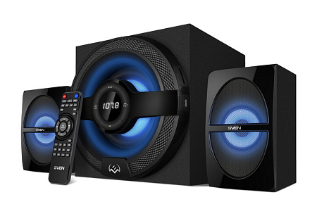 Speakers SVEN "MS-2085" SD-card, USB, FM, remote control, Bluetooth, Black, 60w/30w + 2x15w/2.1 Speakers SVEN "MS-2085" SD-card, USB, FM, remote control, Bluetooth, Black, 60w/30w + 2x15w/2.1