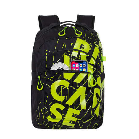 Backpack Rivacase 5430, for Laptop 15,6" & City bags, Black/Lime