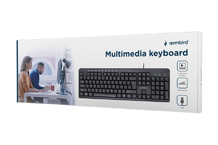 Клавиатура Gembird KB-UM-106-RU, Проводное, Чёрный