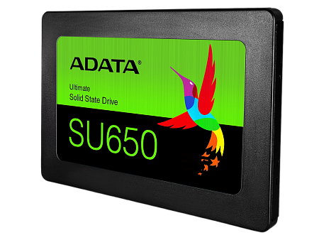 2.5" SATA SSD  512GB   ADATA Ultimate SU650 [R/W:520/450MB/s, 40K/75K IOPS, 280TB TBW, 3D-NAND TLC]
