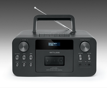 MUSE  M-182 DB, Cassette Recorder, Tuner FM, Bluetooth, CD, LCD, Black