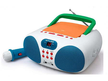 MUSE MD-203KMC, KIDS Karaoke, Tuner FM, CD, White/Blue