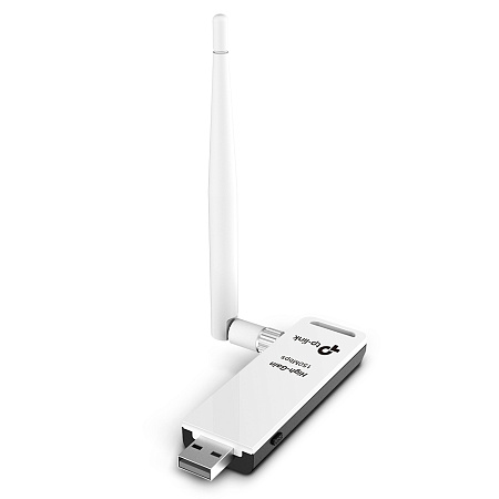 USB2.0 Wi-Fi N LAN Adapter TP-LINK "TL-WN722N", 150Mbps, Detachable Antenna