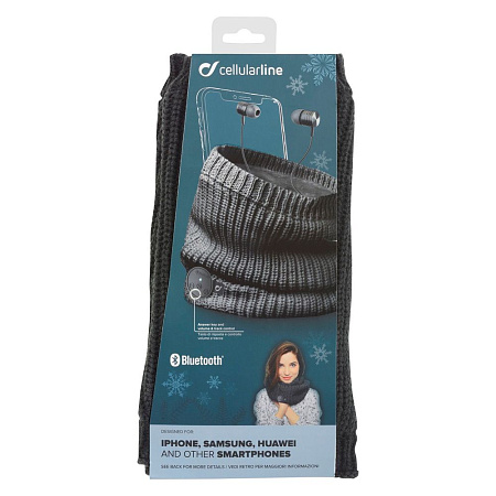 Cellular Bluetooth Stereo Music Scarf, Black