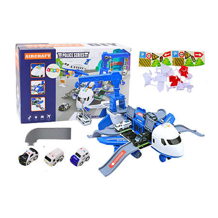 Aircraft Transport Cargo Airplane Playset with Mini Vehicles