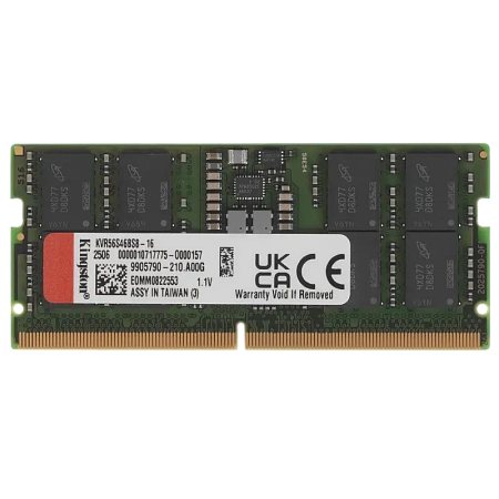 Оперативная память Kingston ValueRAM, DDR4 SDRAM, 5600 МГц, 16 ГБ, KVR56S46BS8-16,процессоры ,оперативная память, ssd, M2, hdd, кейсы