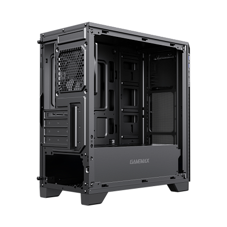 Case mATX GAMEMAX M63, w/o PSU, 0.6mm, 1x120mm Blue LED, Front Mesh, Transparent Panel, 2xUSB3.0, 2x