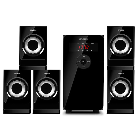 Audio System 5.1 SVEN "HT-201" 80w, USB, SD, FM, Display, RC, Black Audio System 5.1 SVEN "HT-201" 80w, USB, SD, FM, Display, RC, Black