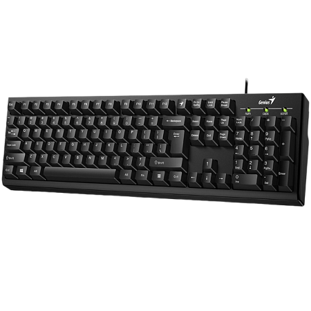Keyboard Genius Smart KB-100XP, 12 Fn keys, Spill-Resistant, Curve key cap, Palm Rest, 1.5m, USB, EN