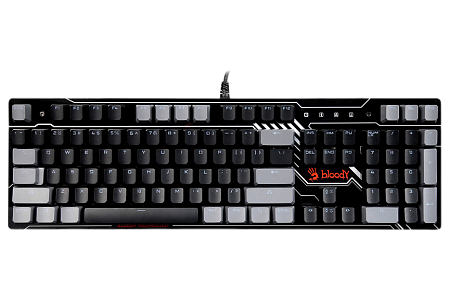 Клавиатура Bloody B808N, Проводное, Чёрный | Серый