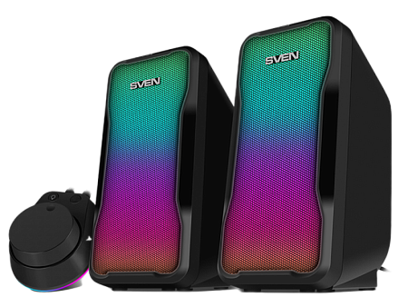 Speakers SVEN "435" Black, 10w, USB power / DC 5V, RGB Light
