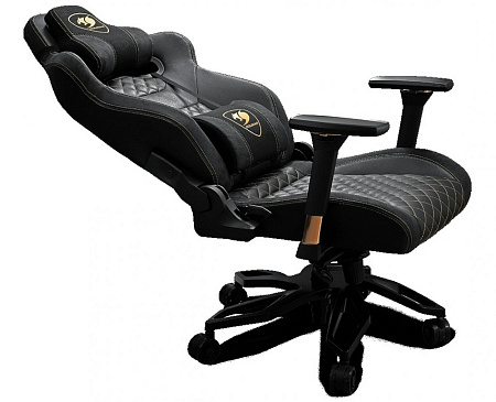 Gaming Chair Cougar ARMOR TITAN PRO Royal Black/Gold, User max load up to 160kg / height 160-195cm