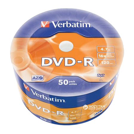 DVD-R AZO 50PK, Matte Silver (16x) Wrapped 43788