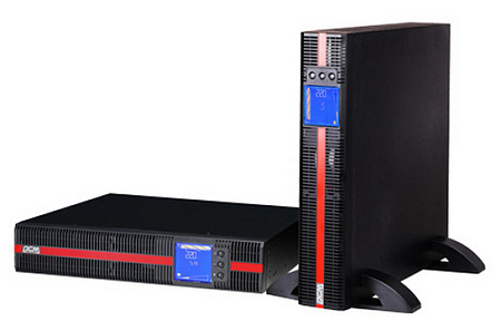 UPS PowerCom MRT-2000, Rack&Tower, 2000VA/2000W, Online, LCD, USB,SNMP SLOT, Ex.Batt. Con., 2xSchuko